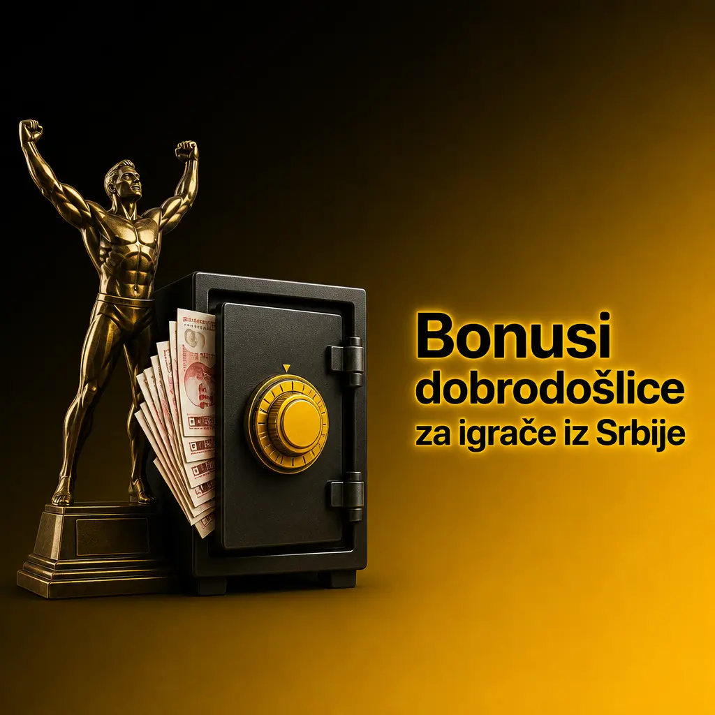 Bonus dobrodošlice za igrače iz Srbije - 100% na prvi depozit do 50.000 RSD za sport i 30.000 RSD plus free spinovi za kazino