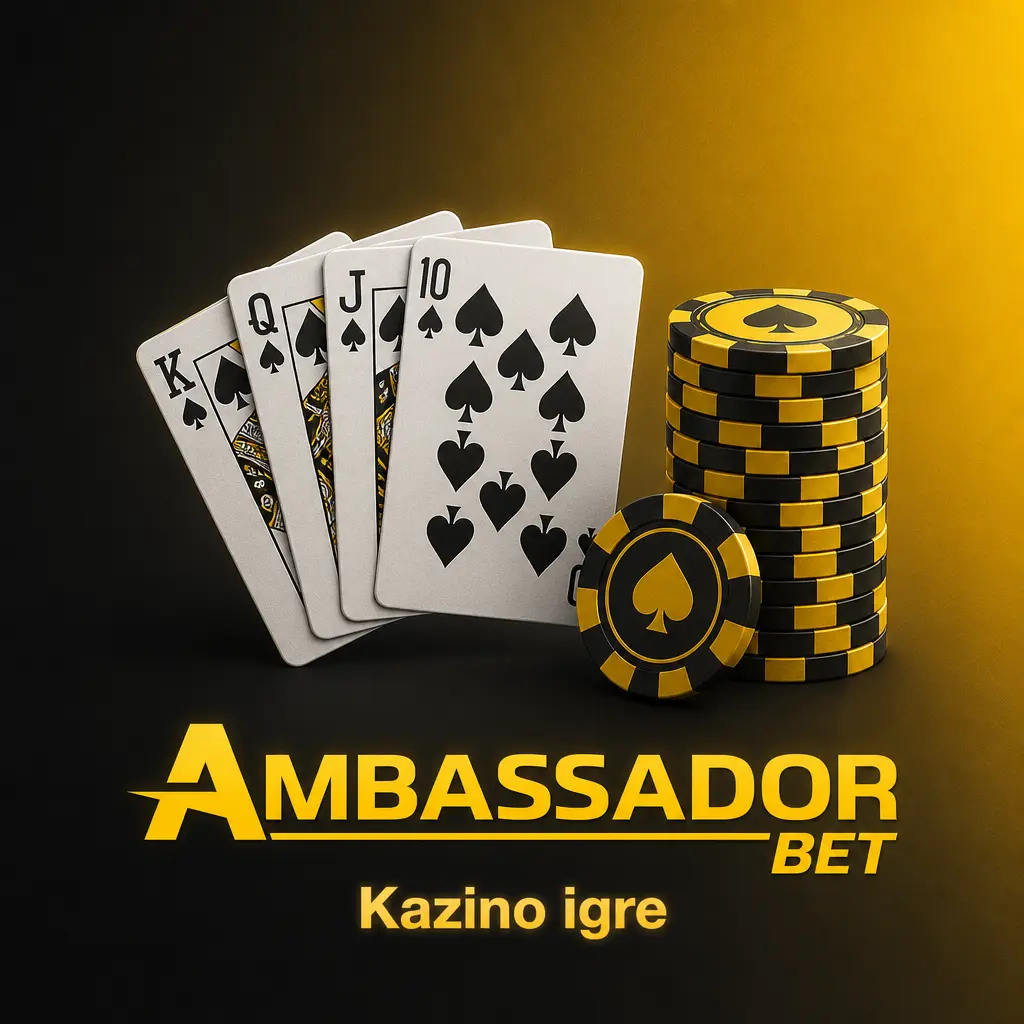 Kazino igre na AmbassadorBet-u: preko 3.000 slotova, ruleta, blek džeka, bakare i live kazino sadržaja za igrače u Srbiji.