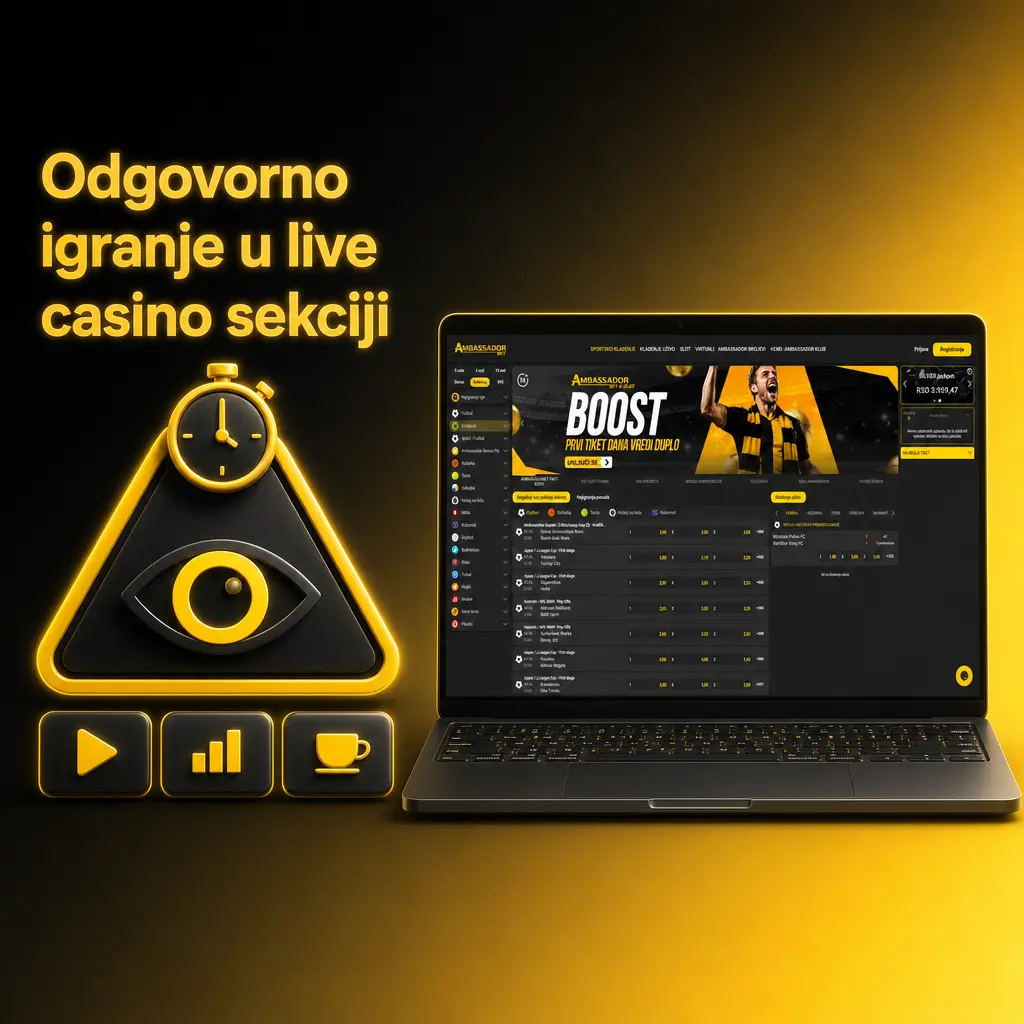 Odgovorno igranje u live casinu: podešavanje limita sesije i opklade na AmbassadorBet pre ulaska za sto