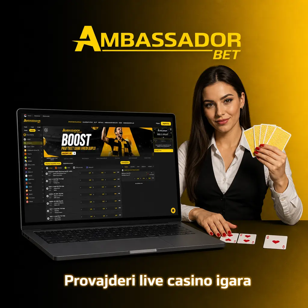 Provajderi live casino igara: Evolution, Pragmatic Play Live i Ezugi sa GLI i BMM sertifikatima i diliterima na srpskom jeziku.