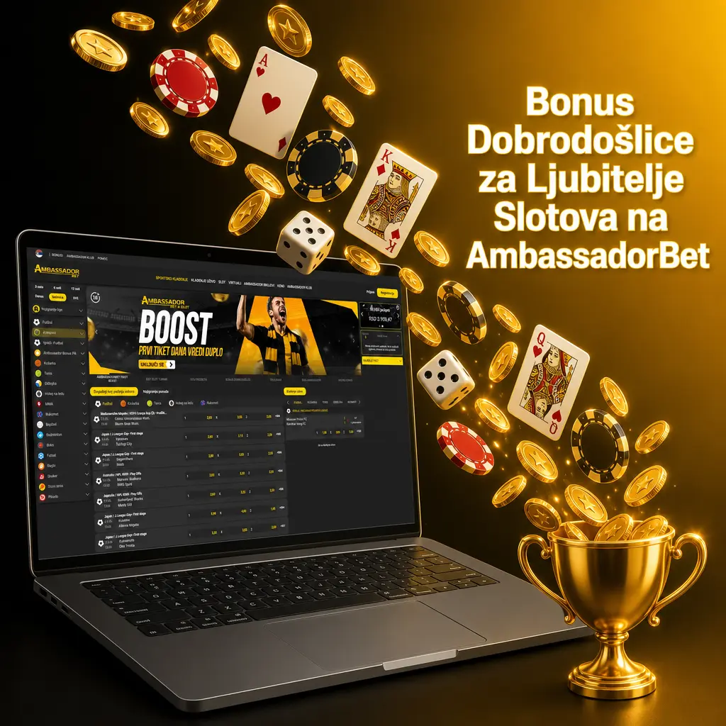 Bonus dobrodošlice na AmbassadorBet: 100% od prve uplate do 20.000 RSD za sve ljubitelje slot igara.