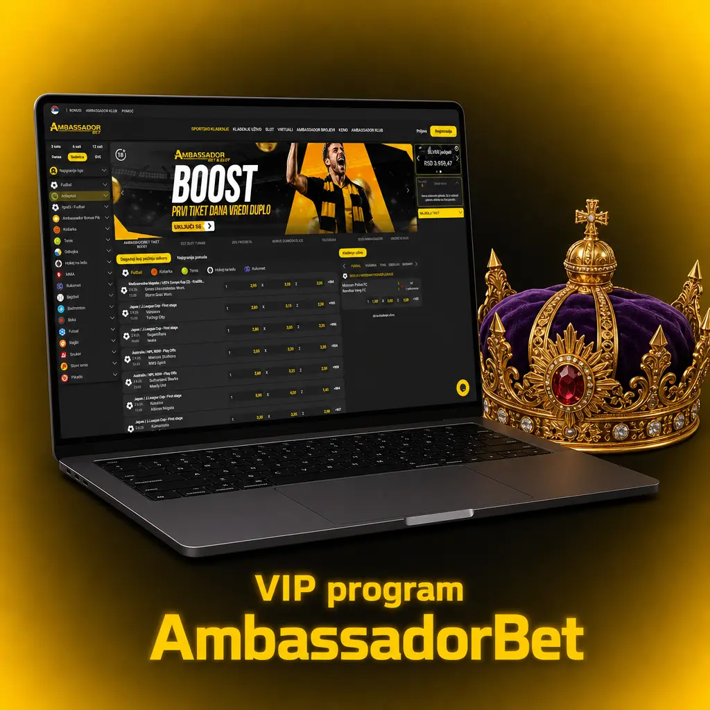 VIP program AmbassadorBet – 5 nivoa od Bronze do Diamond, cashback, brže isplate i lični VIP menadžer